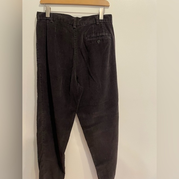 High Waisted Corduroy Pleated Trousers - Picture 2 of 5